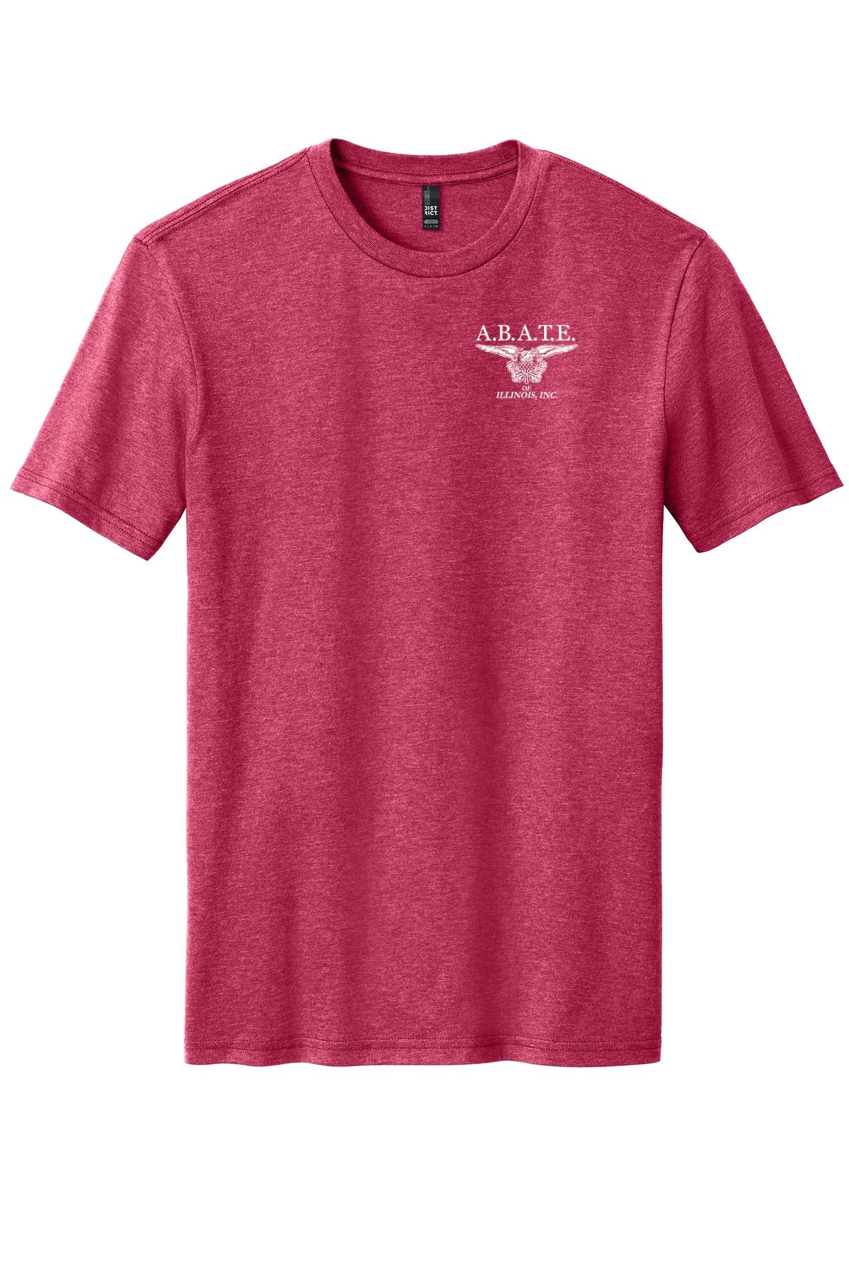 Abate Design 01 District Perfect Blend CVC Tee DM108 Heathered Red front