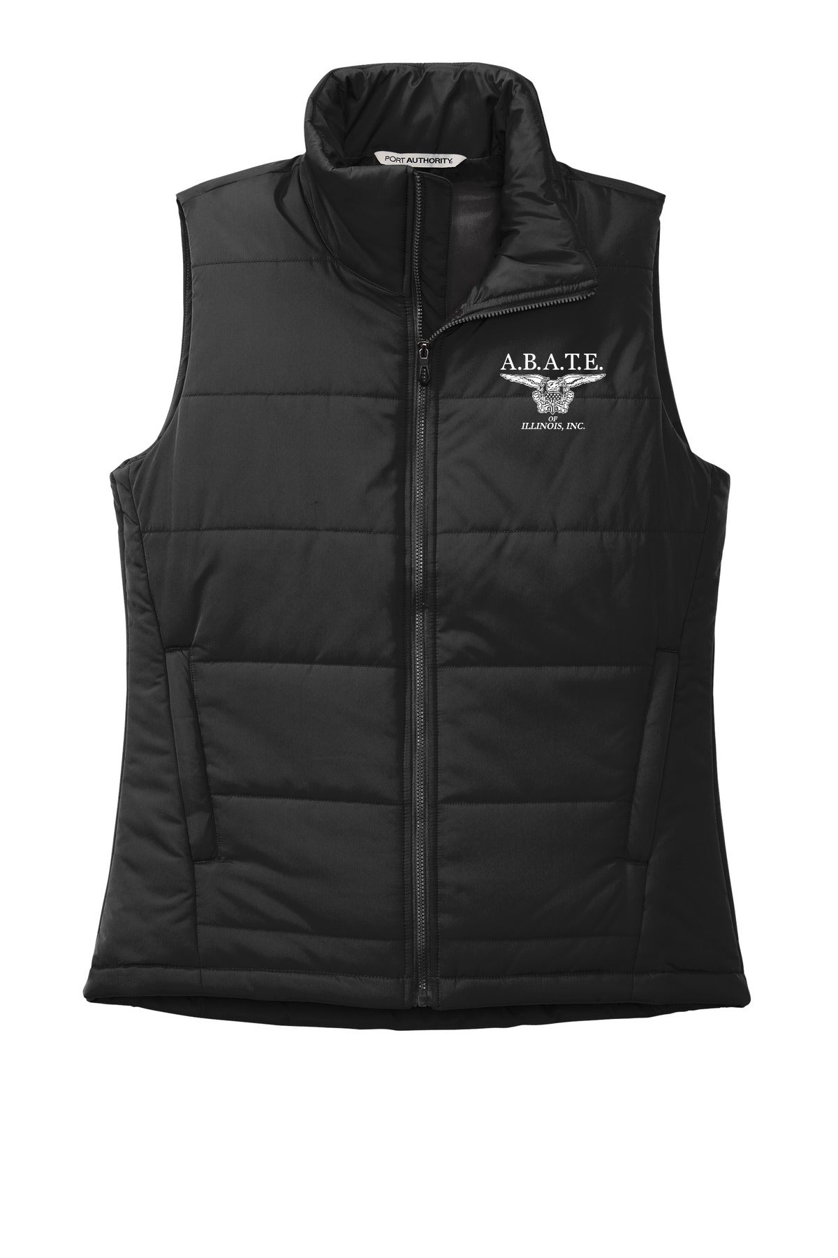 Abate Design 01 Port Authority Women's Puffer Vest Deep Black front