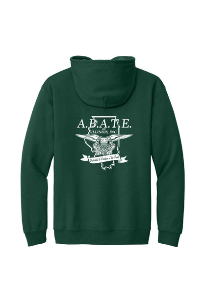 Abate Design 01 Full-Zip Hoodie Forest Green back