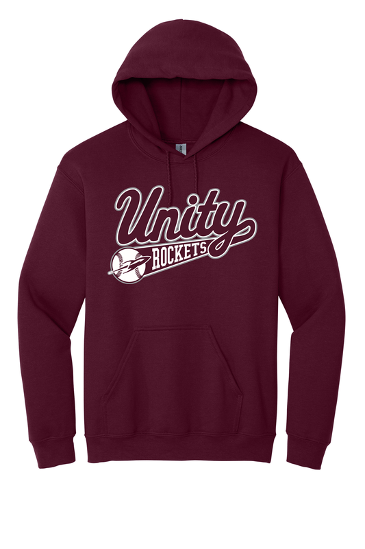 Unity - Baseball - Design 1 - Hooded Sweatshirt - Gildan 18500 - Maroon