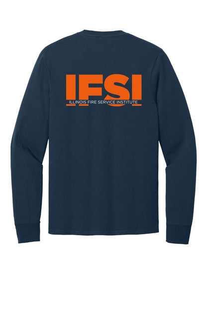IFSI Webstore - Port & Company Long Sleeve Core Cotton Tee - 2023 Bold Back - PC54LS [Navy] Back