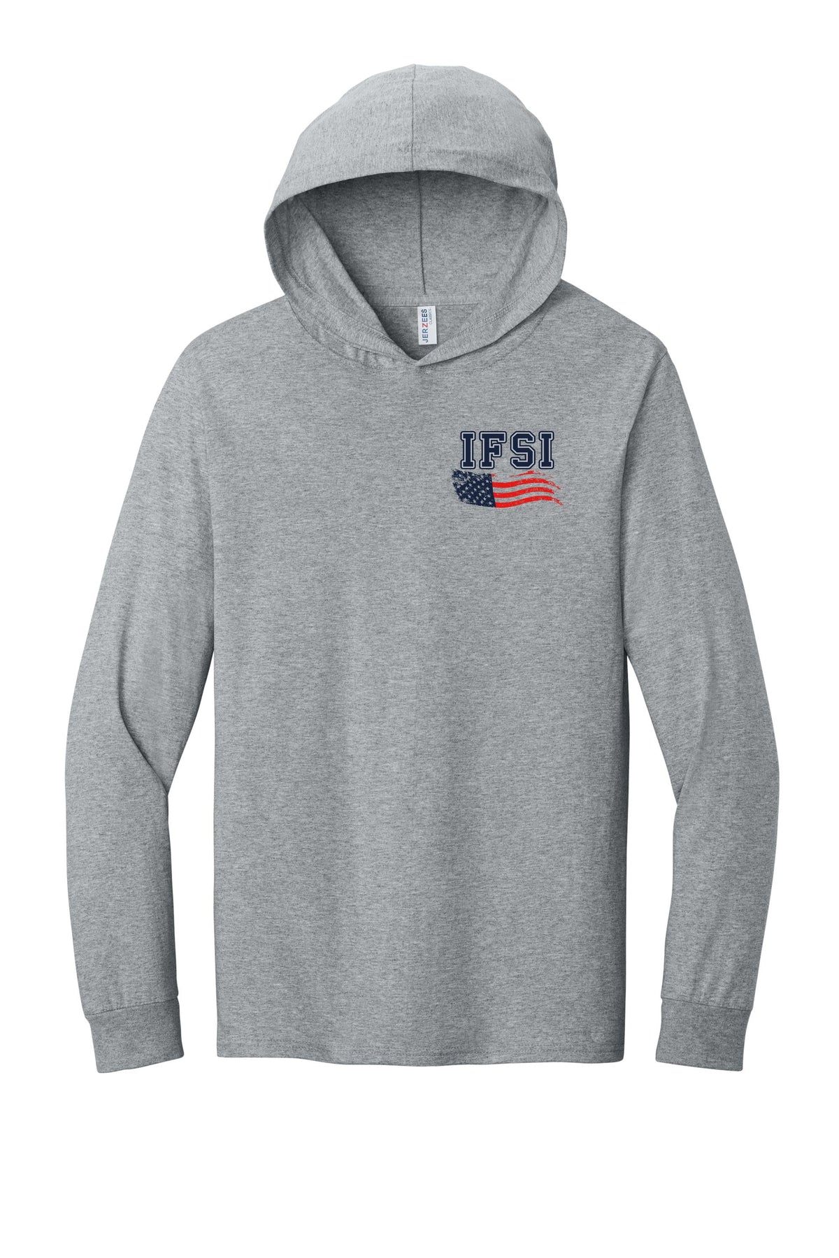 IFSI Webstore - Jerzees Classics Unisex Cotton Long Sleeve Hooded T-Shirt - 2026 Maltese Flag - 363LH [Athletic Heather] Front