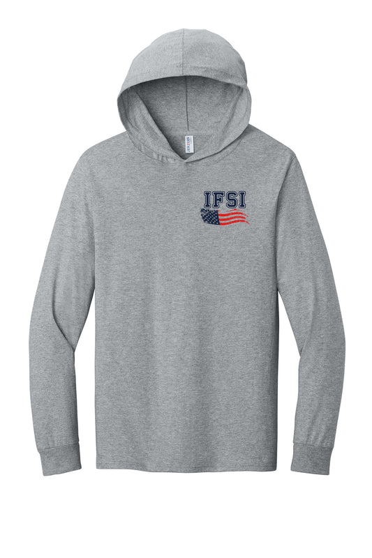 IFSI Webstore - Jerzees Classics Unisex Cotton Long Sleeve Hooded T-Shirt - 2026 Maltese Flag - 363LH [Athletic Heather] Front