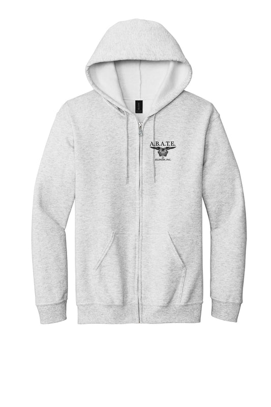 Abate Design 01 Full-Zip Hoodie Ash front