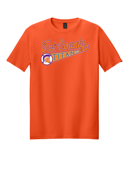 Tri-County - Baseball - Design 1 - T-shirt - Gildan 64000 - Orange