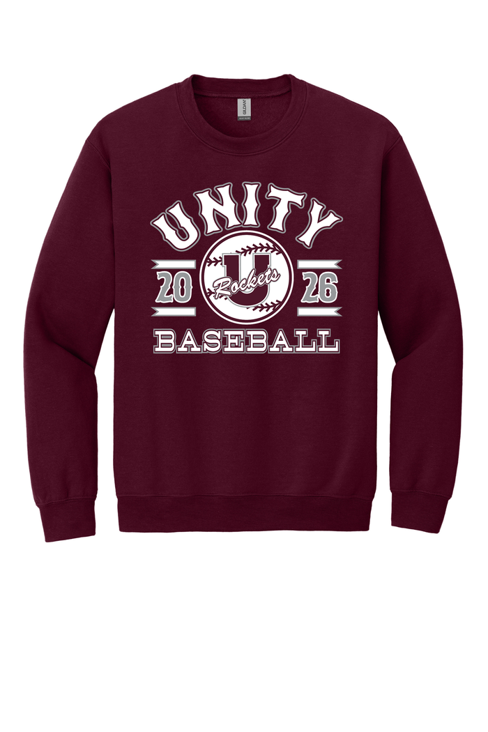 Unity - Baseball - Design 04 - Crewneck Sweatshirt - Gildan 18000
