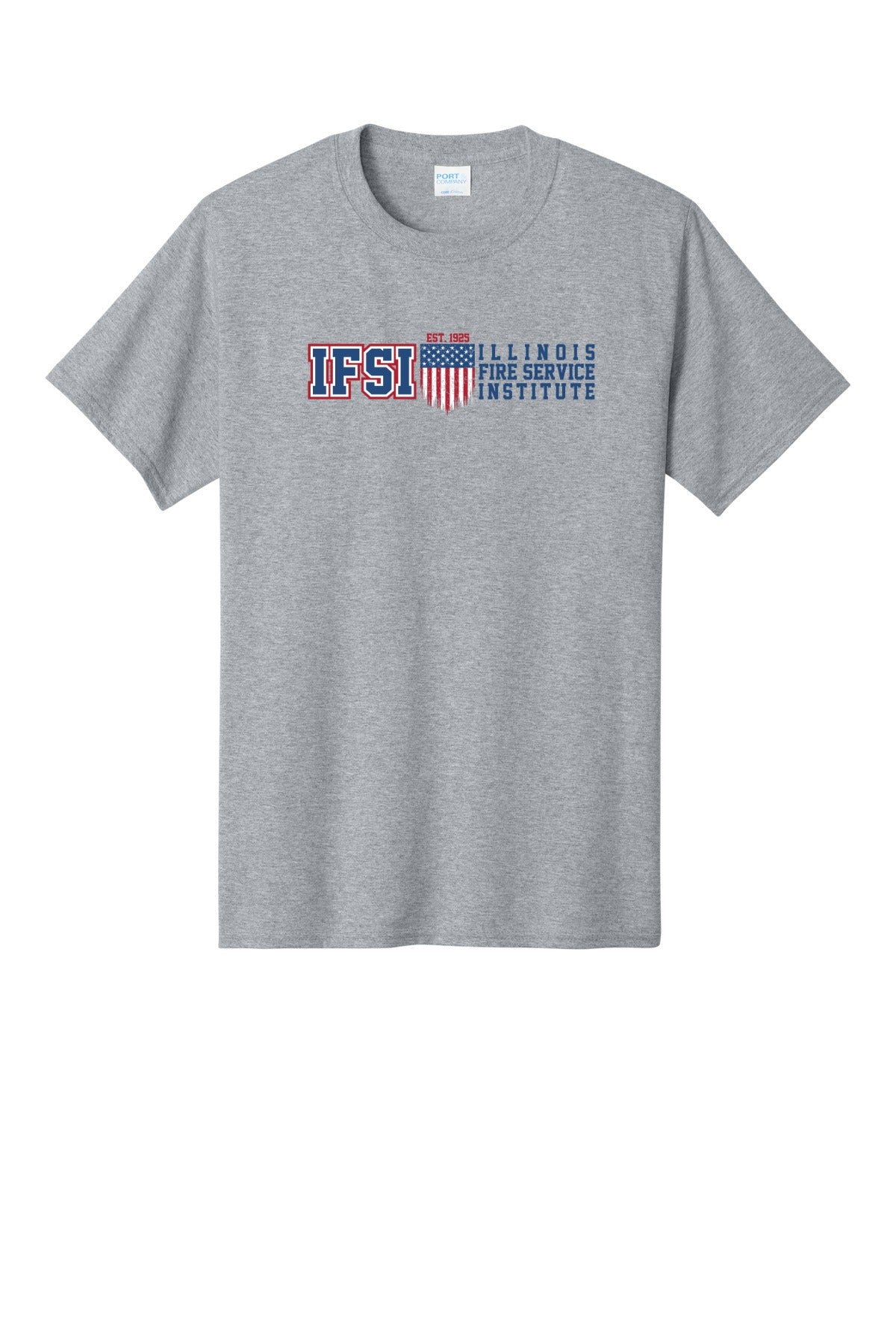 IFSI Webstore - Port & Company Core Cotton Tee - IFSI America Theme - PC54 [Athletic Heather] front