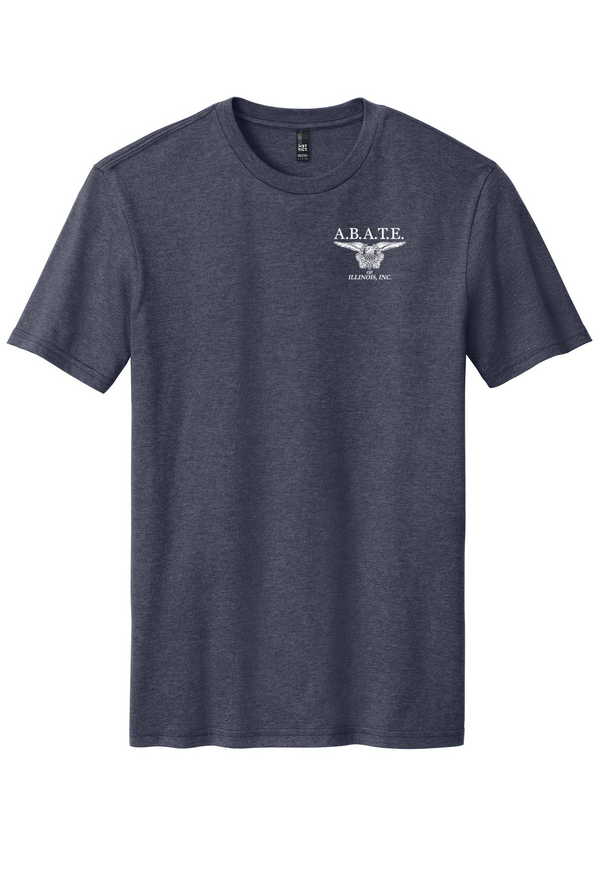 Abate Design 01 District Perfect Blend CVC Tee DM108 Heathered Navy front