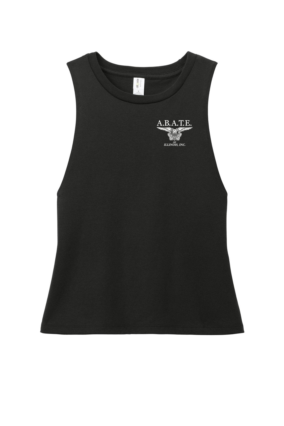 Abate Design 01 Allmade Women's Tri-Blend Muscle Tank Deep Black front