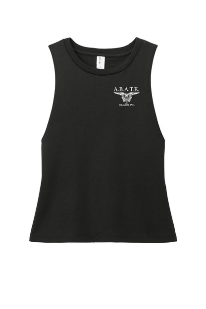 Abate Design 01 Allmade Women's Tri-Blend Muscle Tank Deep Black front