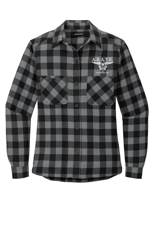 Grey/ Black Buffalo Check Front