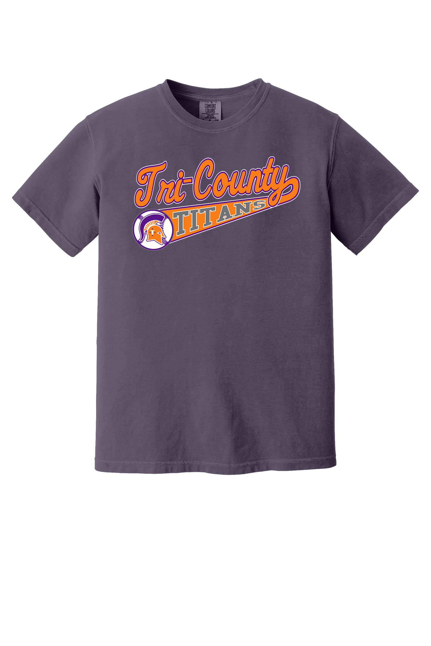 Tri-County - Baseball - Design 01 -  T-shirt - Comfort Color 1717 - Wine