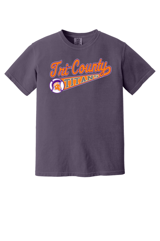 Tri-County - Baseball - Design 1 - T-shirt - Comfort Color 1717 - Wine