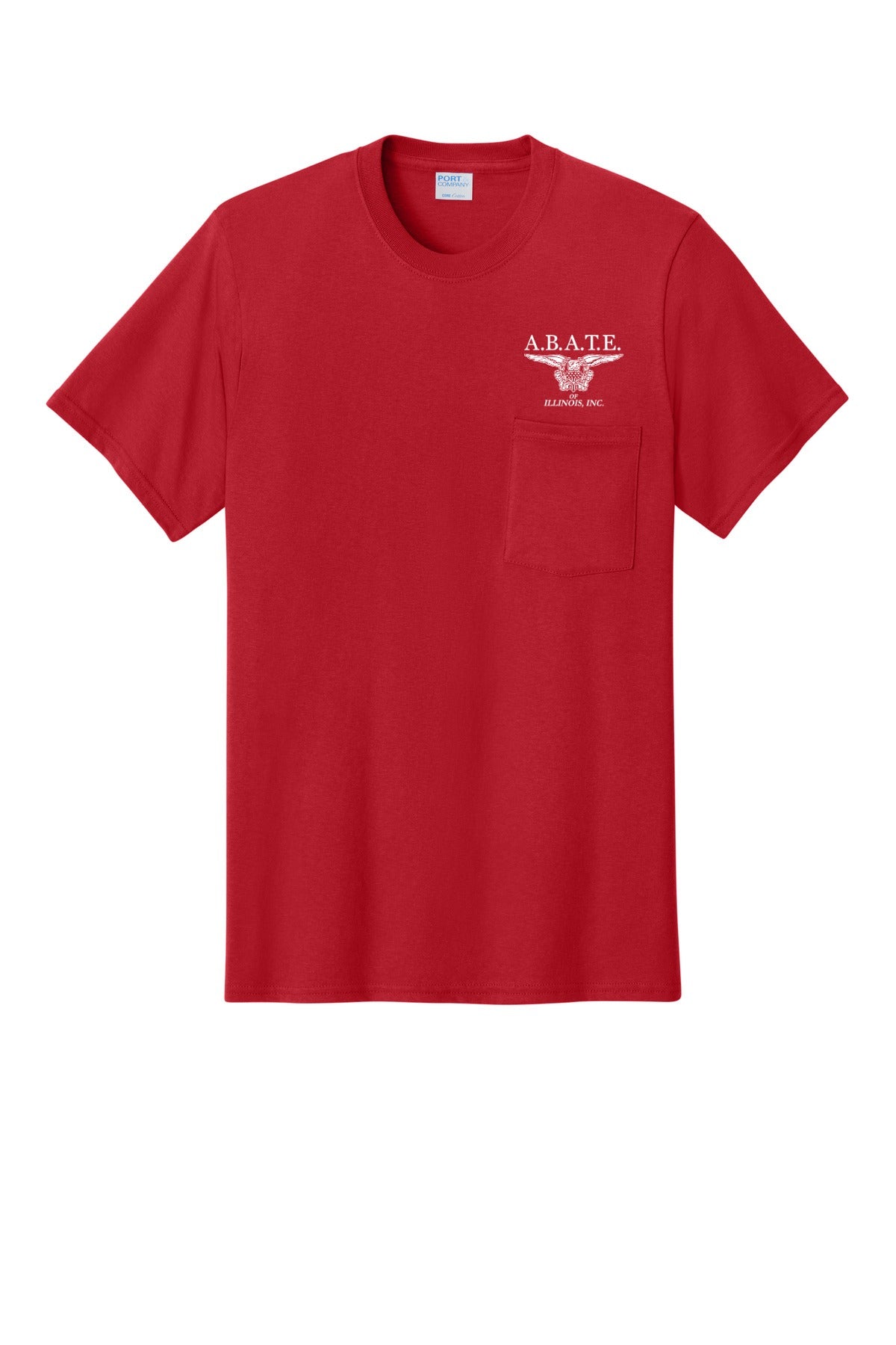 Abate Design 01 Pocket Tee Red front