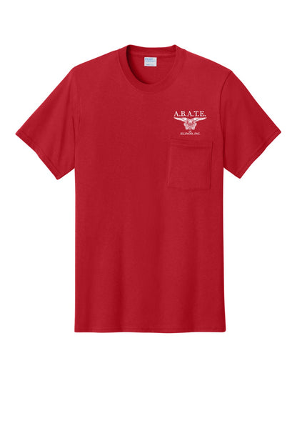 Abate Design 01 Pocket Tee Red front