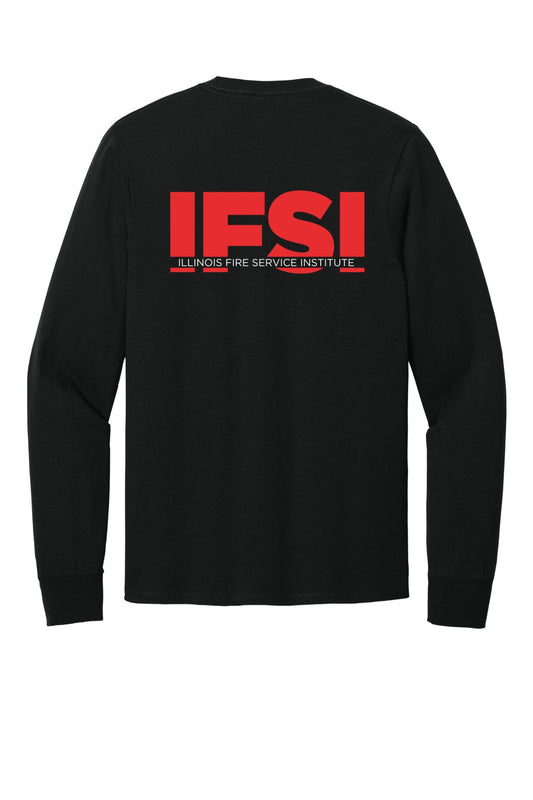 IFSI Webstore - Port & Company Long Sleeve Core Cotton Tee - 2023 Bold Back - PC54LS [Jet Black] Back