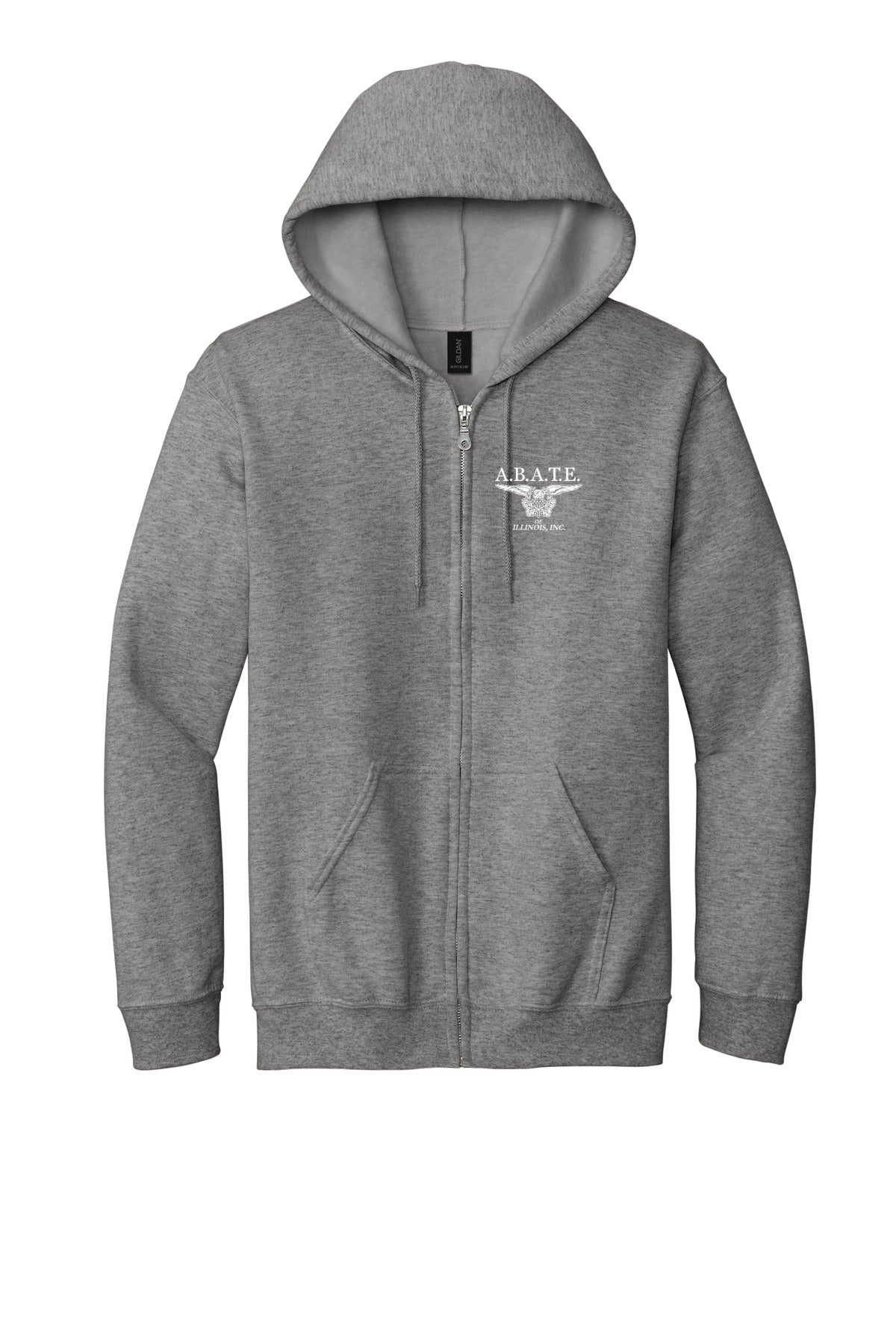 Abate Design 01 Full-Zip Hoodie Graphite Heather front