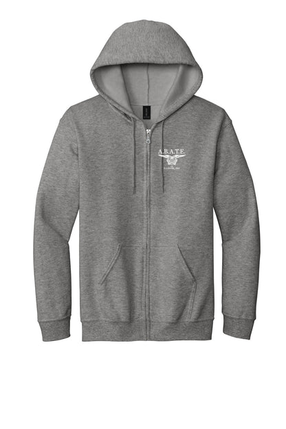 Abate Design 01 Full-Zip Hoodie Graphite Heather front