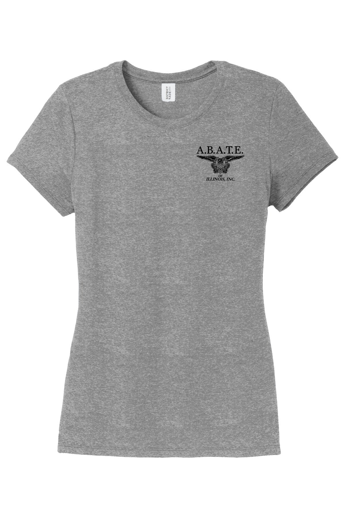 Abate Design 01 District Women's Perfect Tri Tee Grey Frost front