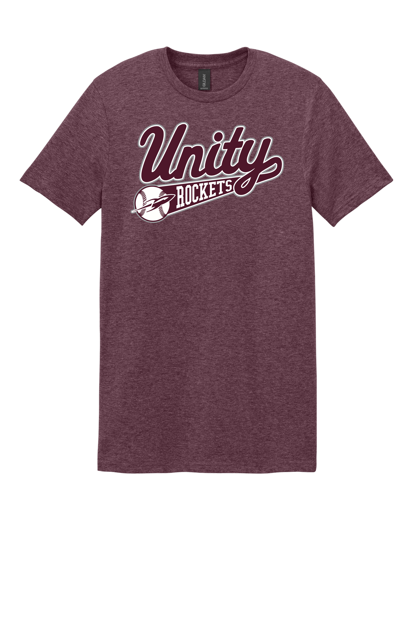 Unity - Baseball - Design 01 -  T-shirt - Gildan 64000 - Maroon