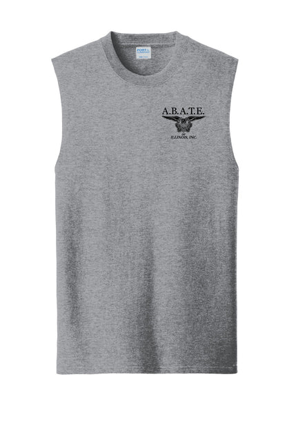 Abate Design 01 Core Cotton Sleeveless Tee Athletic Heather front