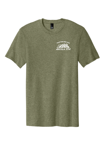 Arcola FFA Tradition design, front of Military Green Frost tee