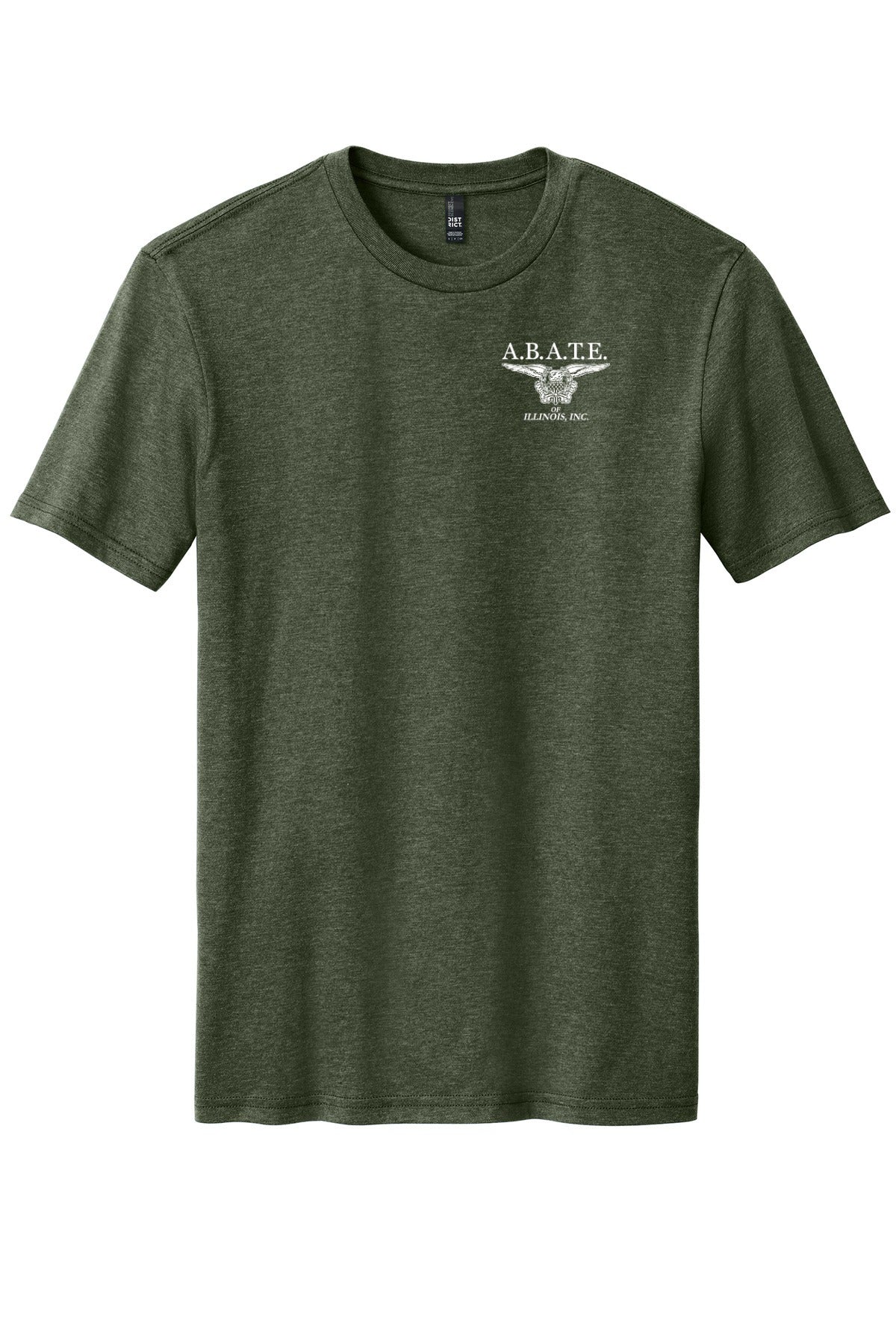 Abate Design 01 District Perfect Blend CVC Tee DM108 Heathered Forest Green front