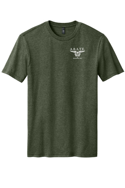 Abate Design 01 District Perfect Blend CVC Tee DM108 Heathered Forest Green front