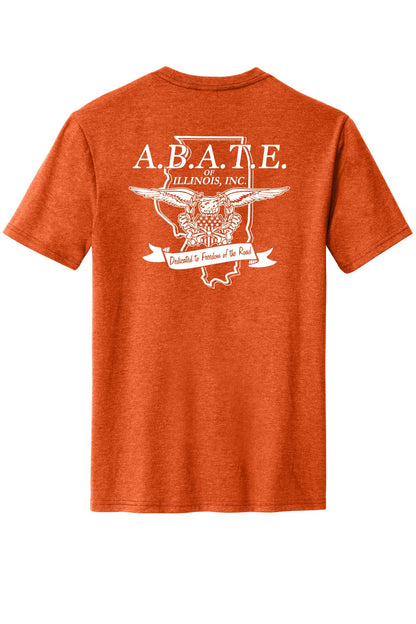 Abate Design 01 District Perfect Blend CVC Tee DM108 Deep Orange Heather back
