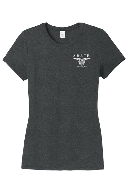 Abate Design 01 District Women's Perfect Tri Tee Black Frost front