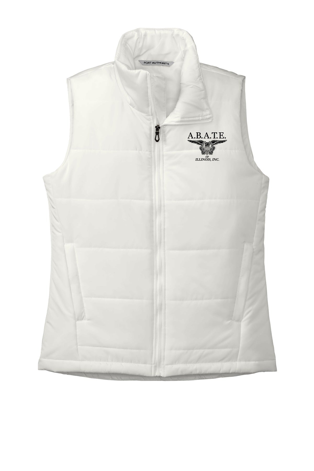 Abate Design 01 Port Authority Women's Puffer Vest Marshmallow front