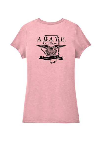Abate Design 01 District Women's Perfect Tri Tee Wisteria Heather back