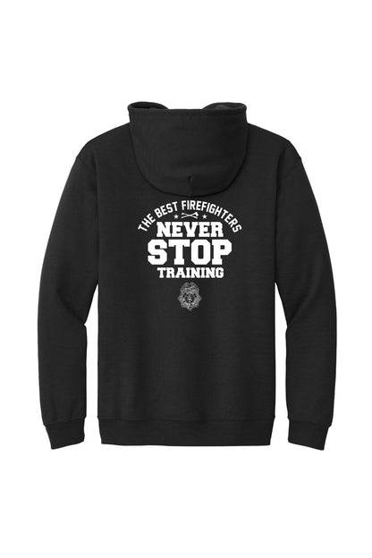 IFSI Webstore - Gildan Heavy Blend Full-Zip Hooded Sweatshirt - 2026 Never Stop Training - 18600 [Black] Back