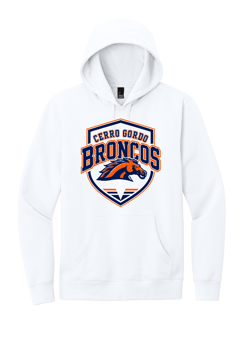 Cerro Gordo Broncos PTO - DT6100 [White] - Shield