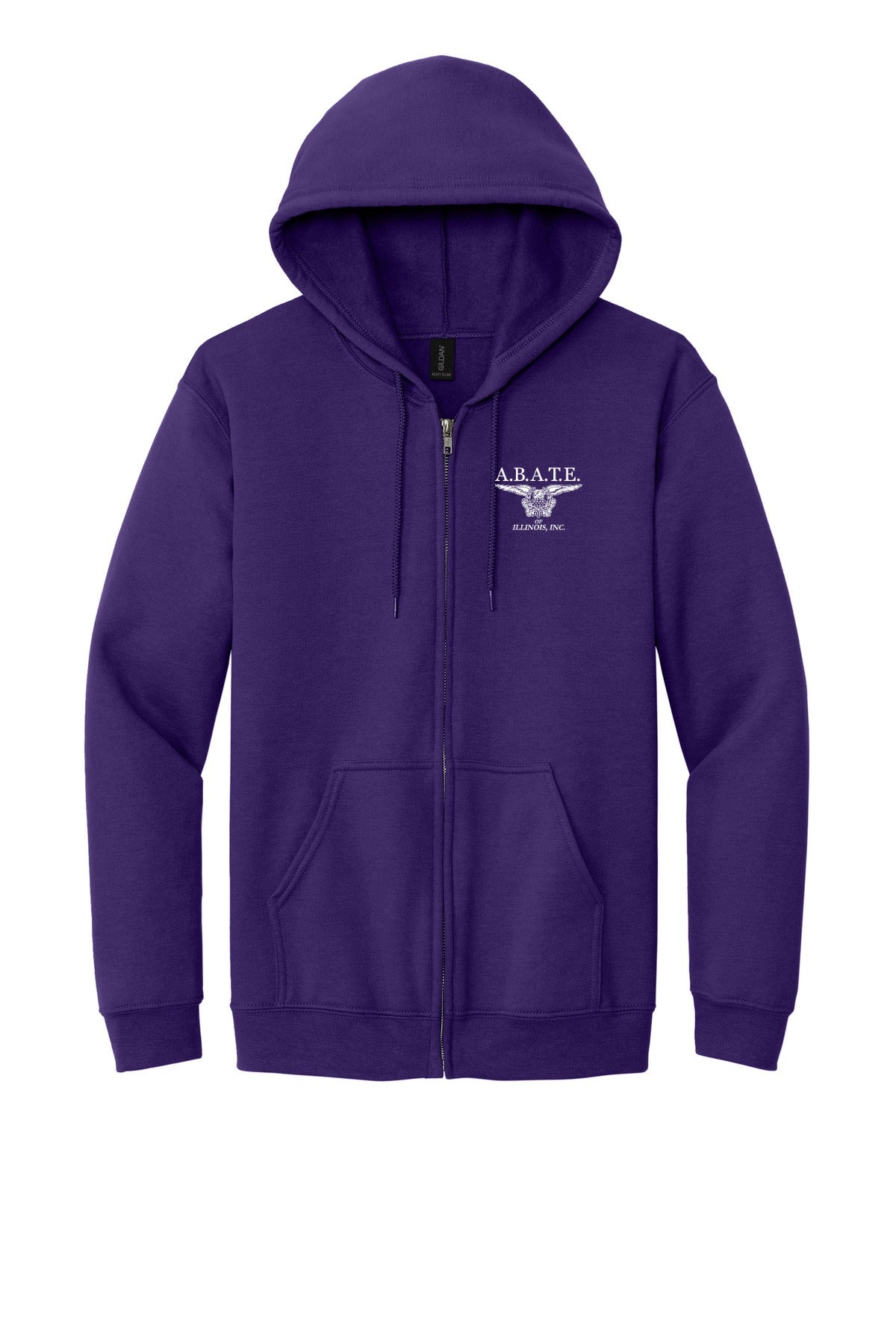 Abate Design 01 Full-Zip Hoodie Purple front