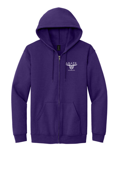 Abate Design 01 Full-Zip Hoodie Purple front