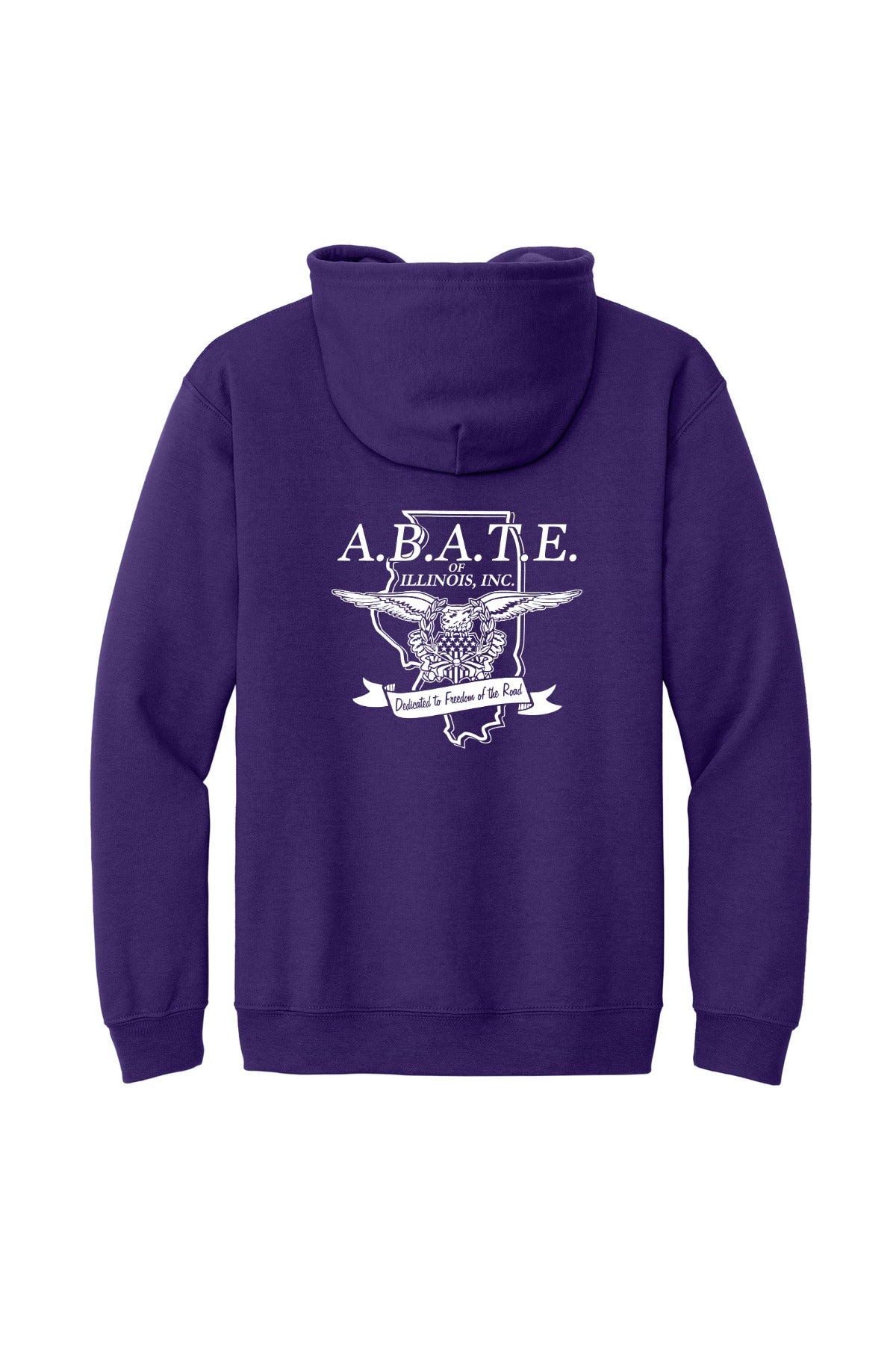 Abate Design 01 Full-Zip Hoodie Purple back
