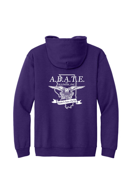 Abate Design 01 Full-Zip Hoodie Purple back