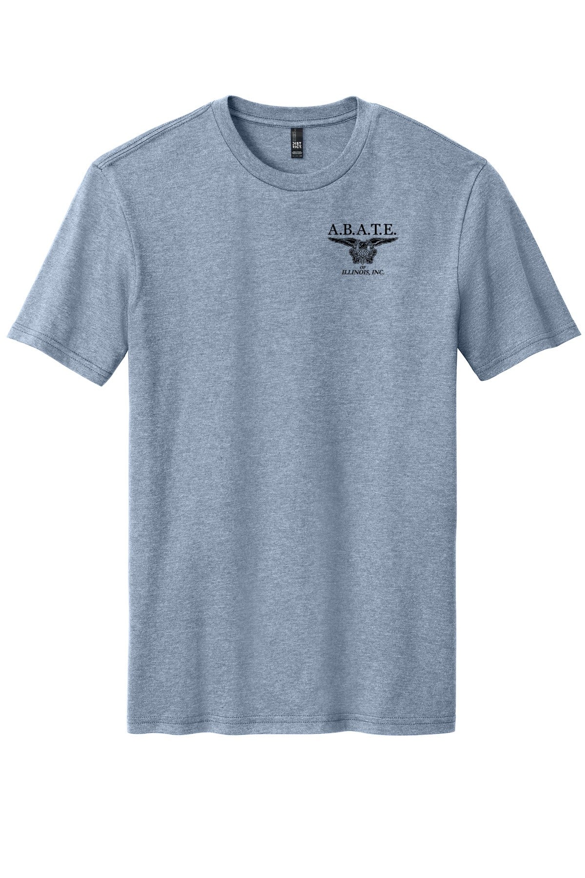 Abate Design 01 District Perfect Blend CVC Tee DM108 Flint Blue Heather front