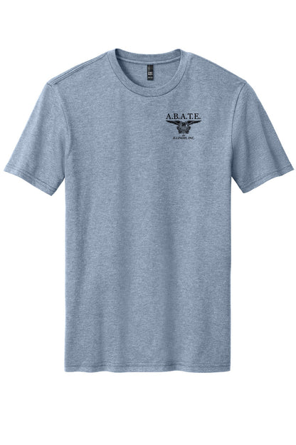 Abate Design 01 District Perfect Blend CVC Tee DM108 Flint Blue Heather front