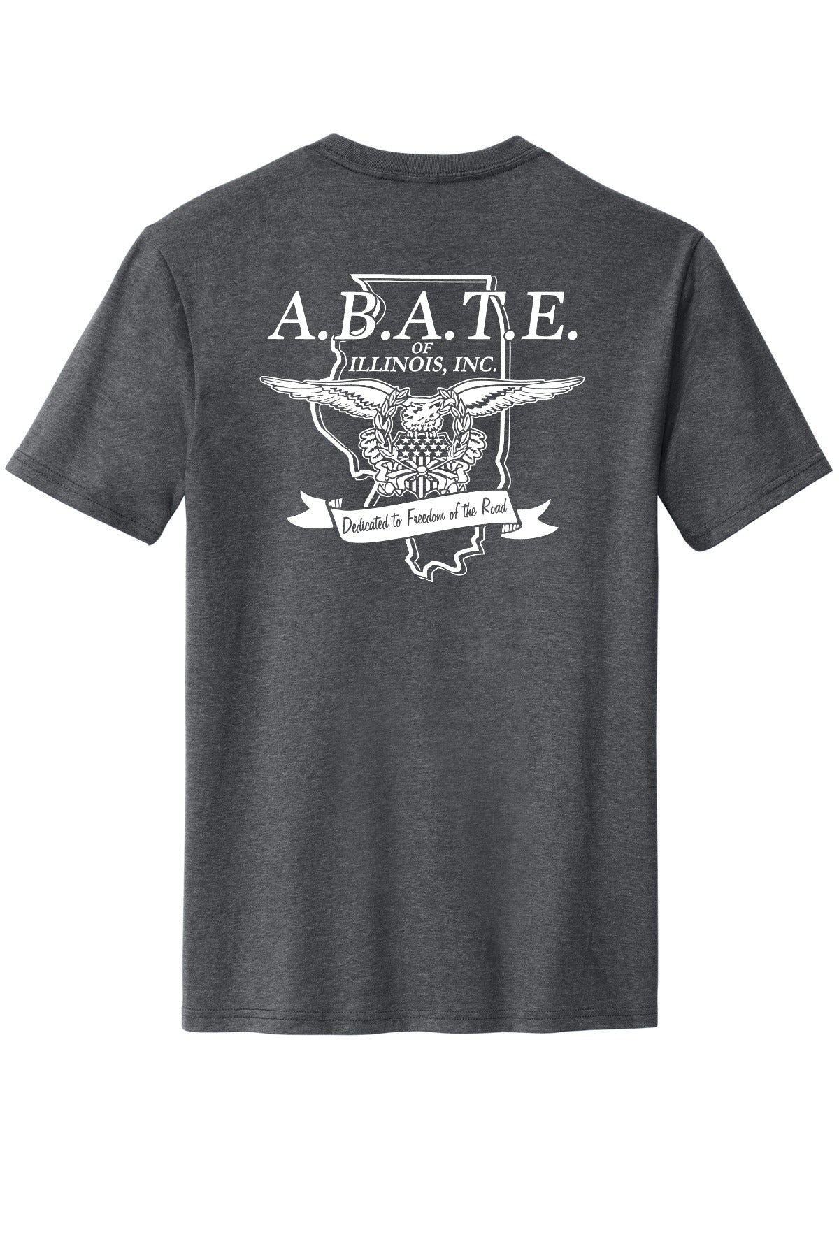 Abate Design 01 District Perfect Blend CVC Tee DM108 Heathered Charcoal back