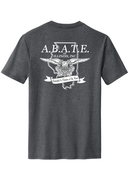 Abate Design 01 District Perfect Blend CVC Tee DM108 Heathered Charcoal back