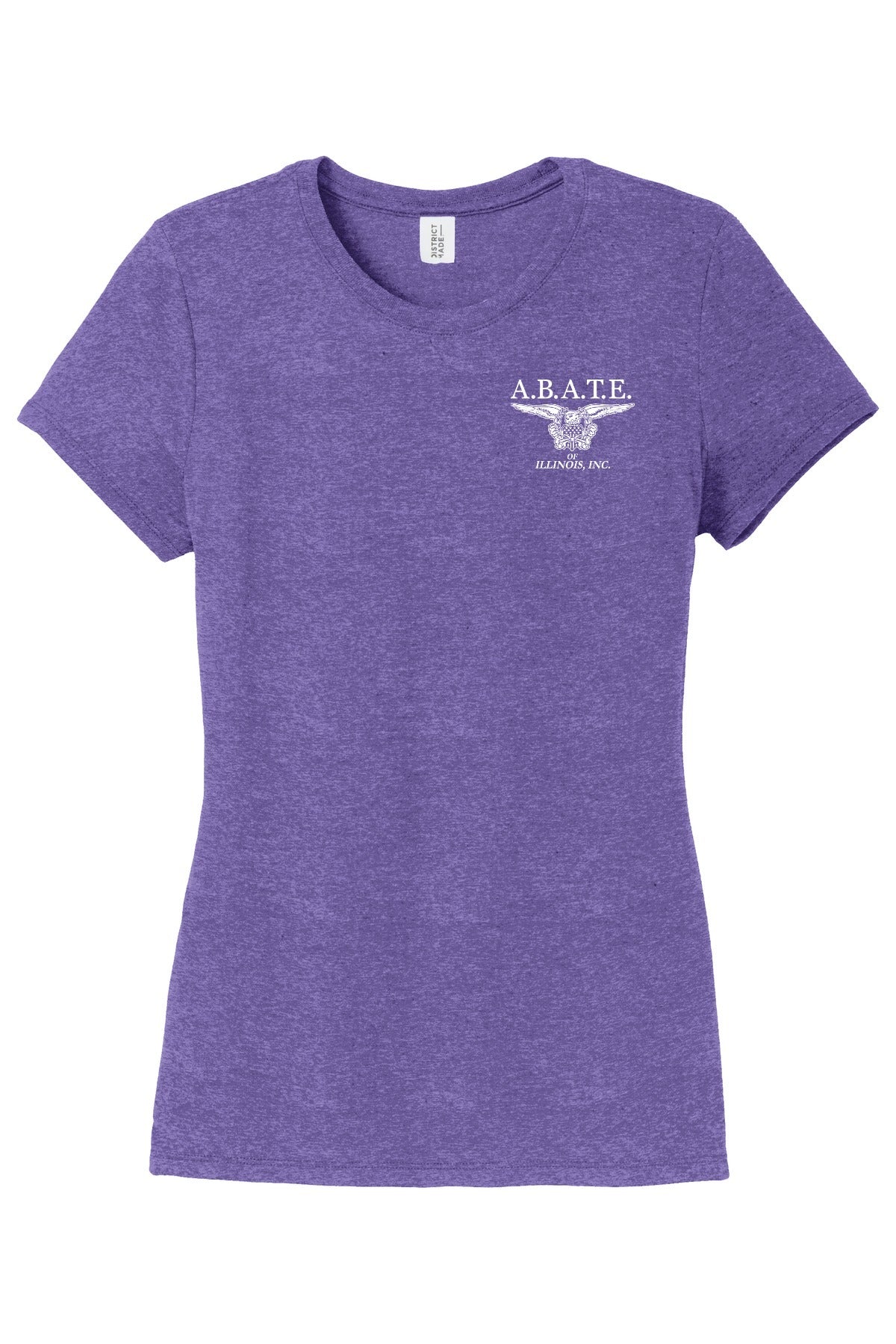 Abate Design 01 District Women's Perfect Tri Tee Purple Frost front