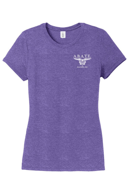 Abate Design 01 District Women's Perfect Tri Tee Purple Frost front