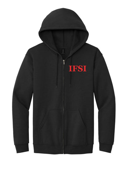 IFSI Webstore - Gildan Heavy Blend Full-Zip Hooded Sweatshirt - 2023 Circle Back - 18600 [Black] Front