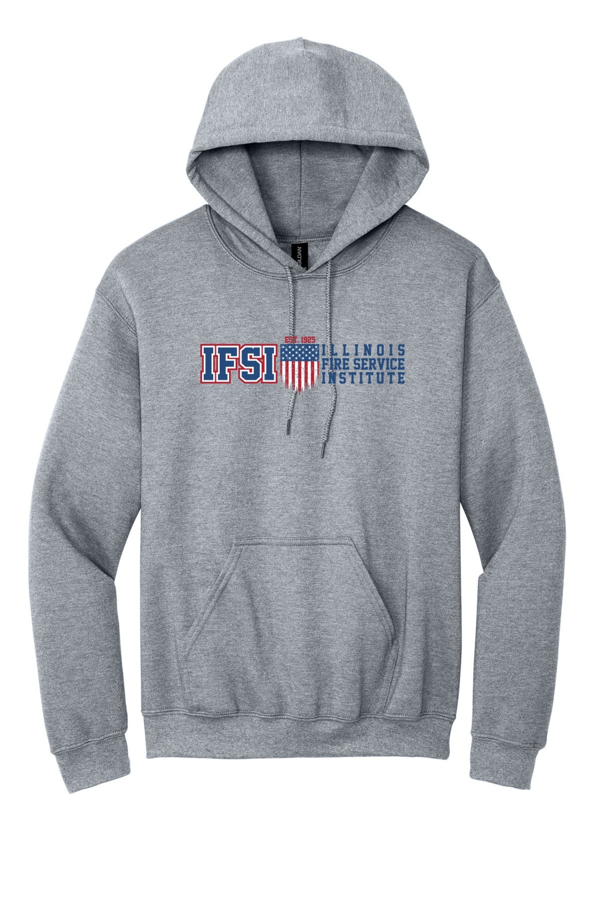 IFSI Webstore - Gildan Heavy Blend Hooded Sweatshirt - IFSI America Theme - 18500 [Sport Grey] front