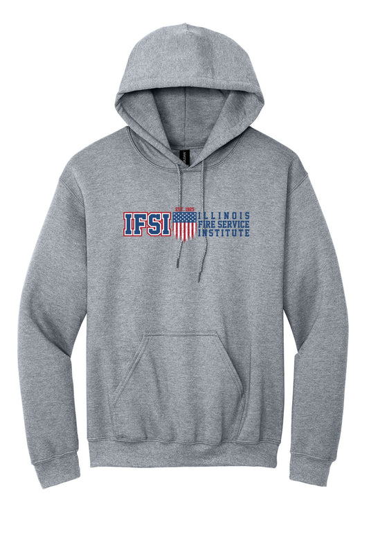 IFSI Webstore - Gildan Heavy Blend Hooded Sweatshirt - IFSI America Theme - 18500 [Sport Grey] front