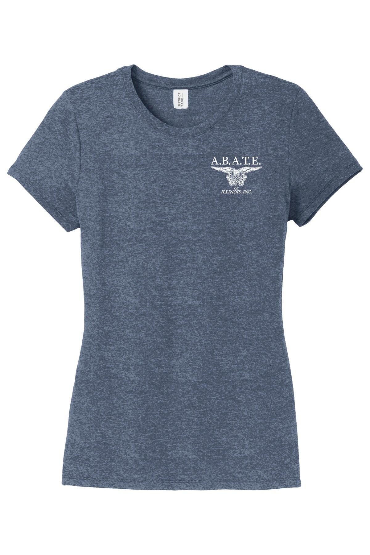 Abate Design 01 District Women's Perfect Tri Tee Navy Frost front