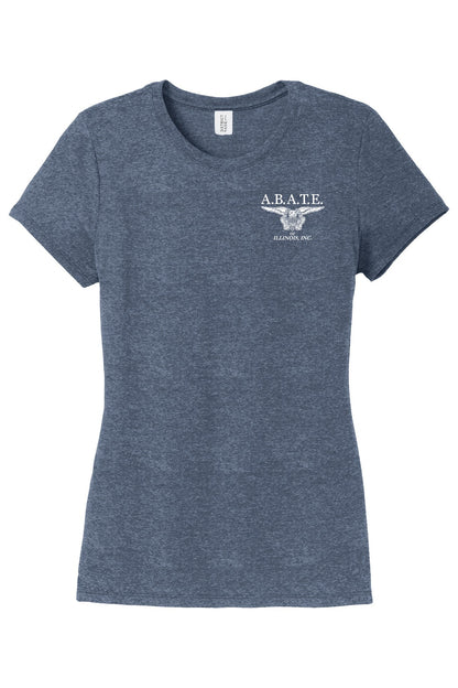 Abate Design 01 District Women's Perfect Tri Tee Navy Frost front