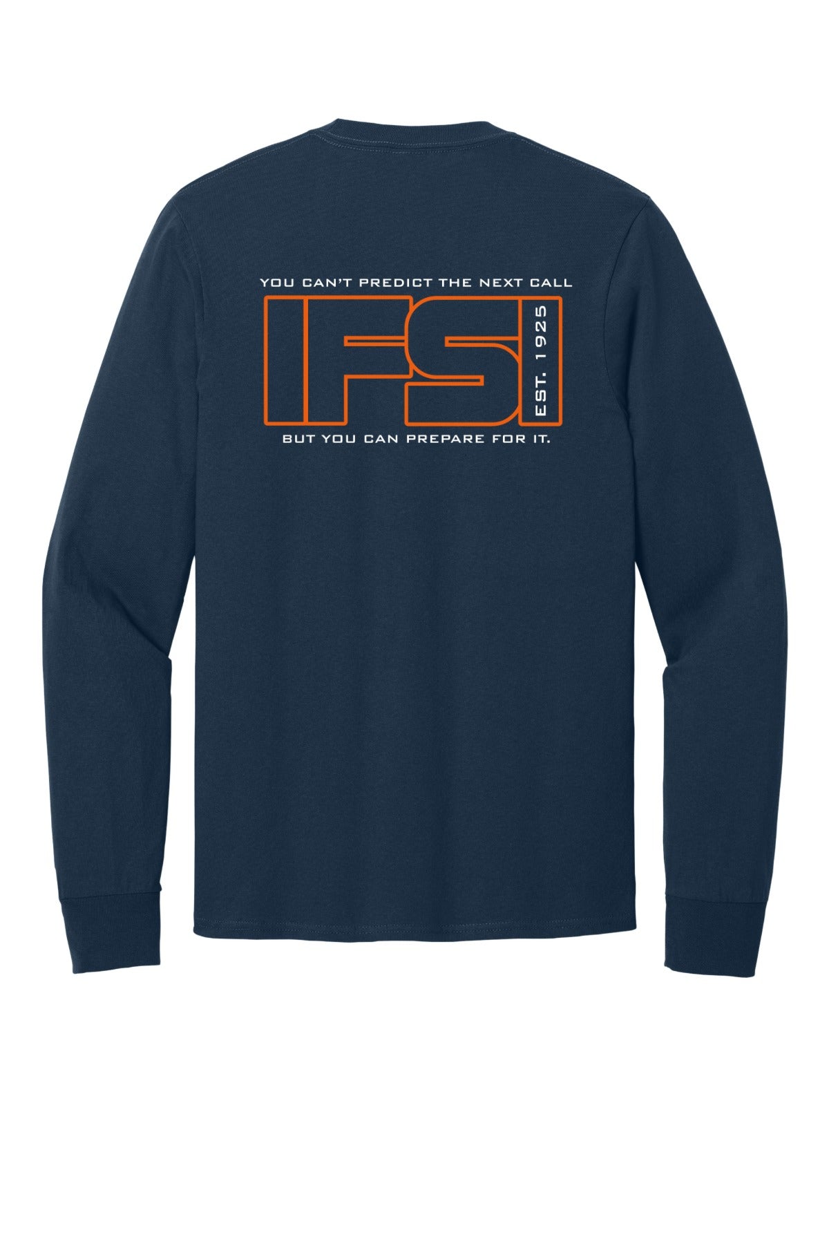 IFSI Webstore - Port & Company Long Sleeve Core Cotton Tee - 2026 Can't Predict - PC54LS [Navy] Back